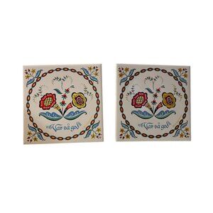 Vintage Bergquist Originals Berggren Trayner Trivets Set of 2 Used Var Sa God